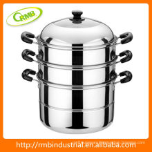 Three layers steamer pot